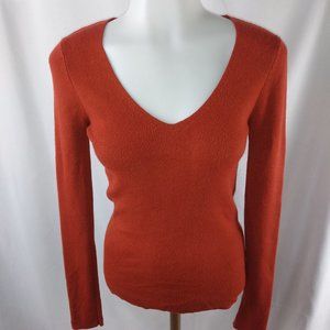 Express Women’s Sweater S Top Pullover Red Neck V
